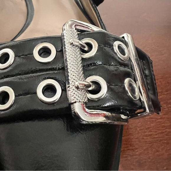 Mix No. 6 Sybel Flat black faux patent leather  silver hardware 9.5 nwot - Picture 8 of 16